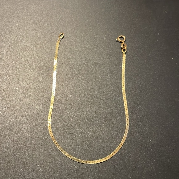 Vintage 14K Yellow Gold Rare Solid S Design Herringbone 7” Bracelet 🦋Firm Price🦋 - Picture 2 of 9
